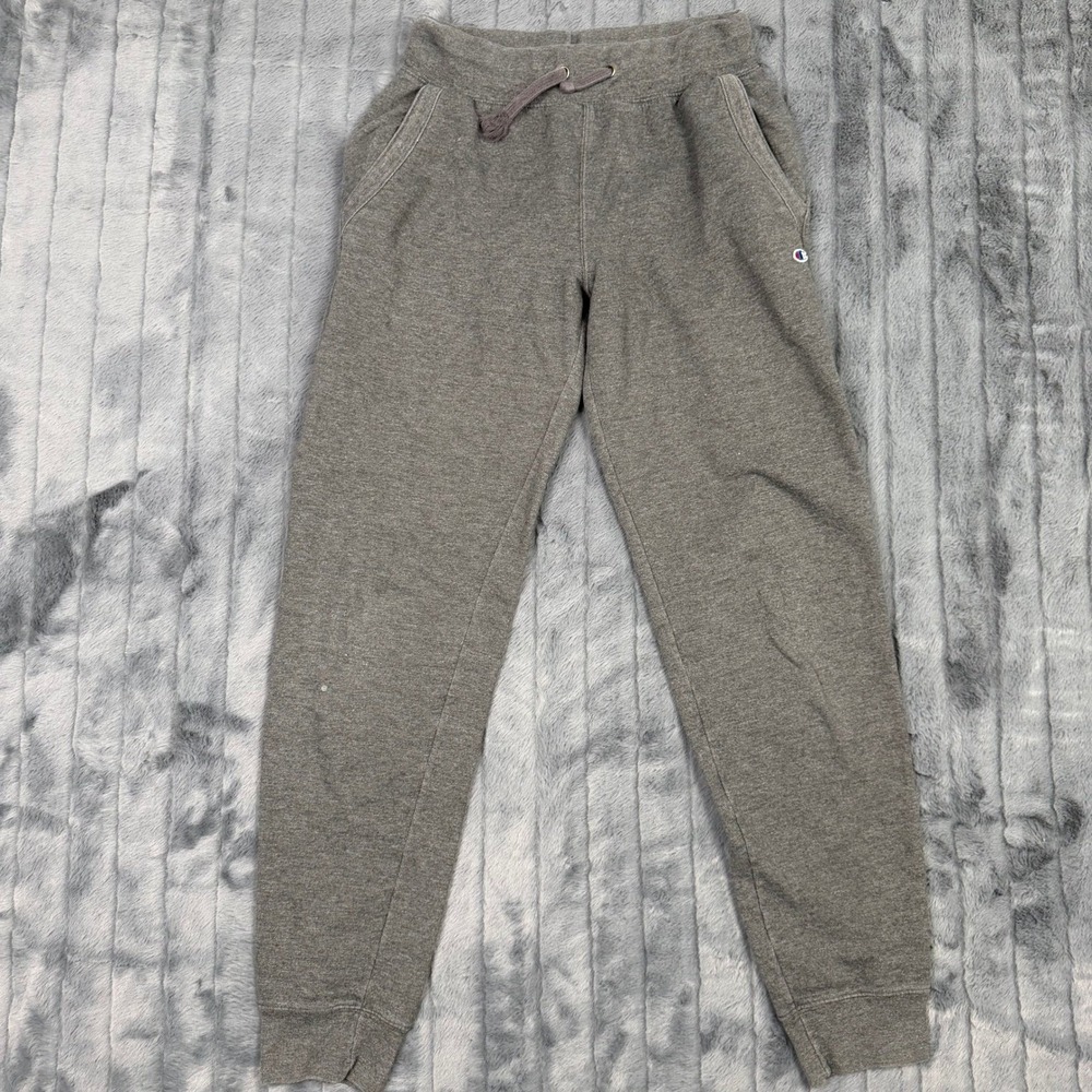 Champion Mens Jogger Sweatpants Gray Fleece Drawstring M0931 G61 Size S